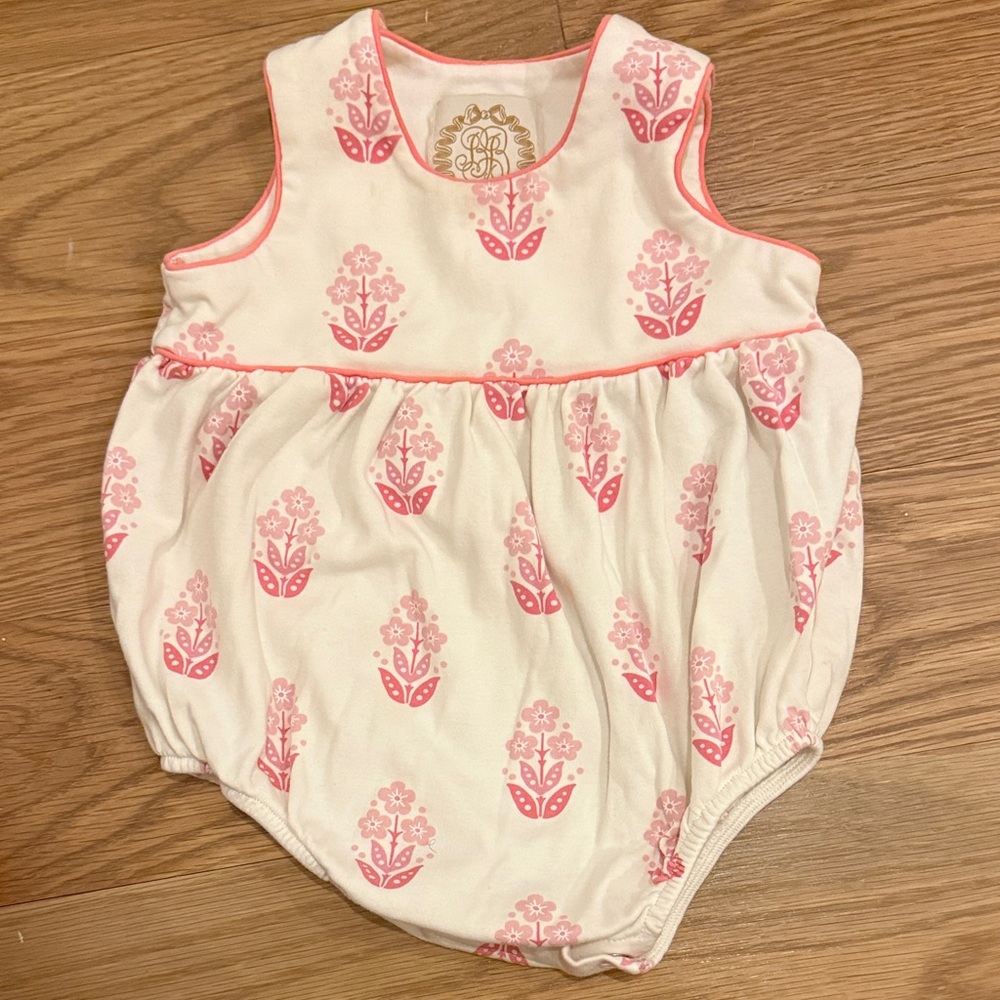 The Beaufort Bonnet Company Pink and Cream One Piece